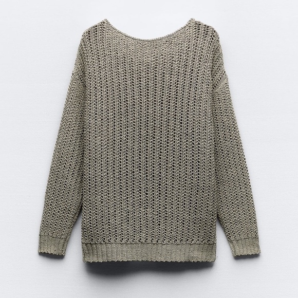 New ZARA Sequin Knit Sweater - Picture 7 of 9
